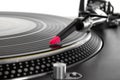 Turntable playing vinyl record Royalty Free Stock Photo