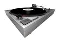 Turntable, silver, isolated Royalty Free Stock Photo