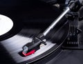 Turntable vinyl disc player Royalty Free Stock Photo