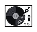 Turntable vinyl record player icon. vector Royalty Free Stock Photo