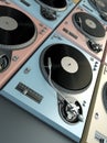 Turntables background Royalty Free Stock Photo