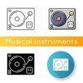 Turntablism icon Royalty Free Stock Photo