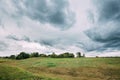 Turov, Belarus. Prehistoric Hillforts In Autumn Day. Turov Settlement - A Unique Archaeological Site, Located On The