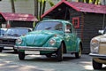 Turqoise or green Volkswagen Beetle