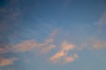 Turqoise sky with firey pink clouds at sunset - background - room for text - good for replacement Royalty Free Stock Photo