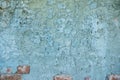 Turquiose broken brick wall texture Royalty Free Stock Photo