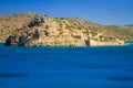 Turquise water of Mirabello bay at the coastline of Crete, Greece Royalty Free Stock Photo