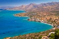 Turquise water of Mirabello bay on Crete Royalty Free Stock Photo