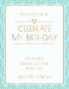 Turquoise Art Deco Invitation Design