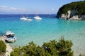 Turquoise bay with sailboats