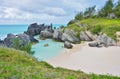 Turquoise beach near Southampton, Bermuda Royalty Free Stock Photo