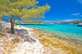 Turquoise beach on Pakleni otoci islands tourist destination