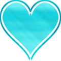 Turquoise blue abstract unique heart