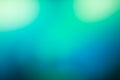 Turquoise blue color of blurry light for background