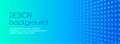 Turquoise blue gradient minimal long banner. Vector abstract horizontal background with copy space for text Royalty Free Stock Photo
