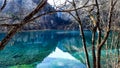 Turquoise Blue Lake with mountain
