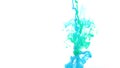 Turquoise and Blue Ink in Water Royalty Free Stock Photo