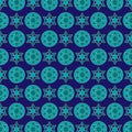 Turquoise blue jewish star pattern