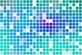 Turquoise blue purple occasional opacity mosaic over white Royalty Free Stock Photo