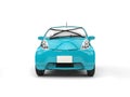 Turquoise blue small modern car