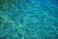 Turquoise blue tropic sea water texture. Seawater closeup photo. Idyllic sea surface. Transparent water tropical seaside Royalty Free Stock Photo