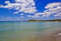 Turquoise blue water in Dikili, Izmir Turkey Royalty Free Stock Photo