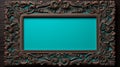 Turquoise And Bronze Ornate Frame For Decorative Decoration