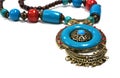Turquoise, brown necklace Royalty Free Stock Photo