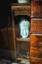 Buddha statue in a shop window