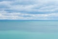 Turquoise calm sea view at Tenby Beach, Wales