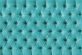 Turquoise capitone velours textile decoration with buttons