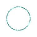 Turquoise chain in shape of circle