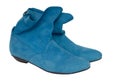 Turquoise chamois boots