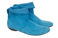 Turquoise chamois boots