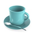 Turquoise coffee cup