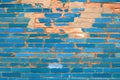 Turquoise Colored Brick Wall in Uzbekistan Background, Texture or Pattern Royalty Free Stock Photo