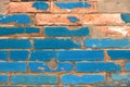 Turquoise Colored Brick Wall in Uzbekistan Background, Texture or Pattern Royalty Free Stock Photo