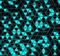 turquoise coloured triangular shaped mosaic