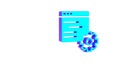 Turquoise Computer api interface icon isolated on white background. Application programming interface API technology Royalty Free Stock Photo