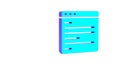 Turquoise Computer api interface icon isolated on white background. Application programming interface API technology Royalty Free Stock Photo