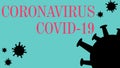 Turquoise coronavirus banner concept. Modern COVID-19 design