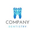 Turquoise Dental or Dentistry Logo with Diamond Shape