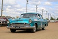 Turquoise Desoto Firedome Classic Car on a Show