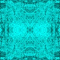 Turquoise, dirty surface of dry land. Turquoise seamless background with mottled texture and symmetrical patterns