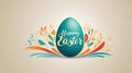 Turquoise Easter Egg with \