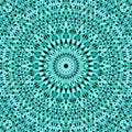 Turquoise flower kaleidoscope mandala pattern wallpaper - ethnic vector background illustration