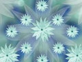 Turquoise flowers on blurred turquoise-blue background. floral background. floral composition. colored wallpaper for design. Royalty Free Stock Photo