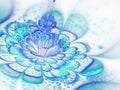 Turquoise fractal flower