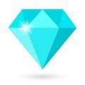 Turquoise gemstone vector icon