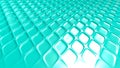 Turquoise geometric background with relief. 3d illustration, 3d rendering